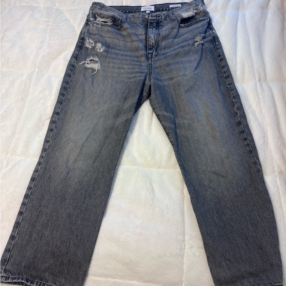 Frame Denim Gray Le Jane Crop